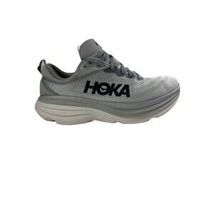 HOKA Bondi 8 Sharkskin/Harbor Mist Grey Black Sneaker Men's Size 11.5 D